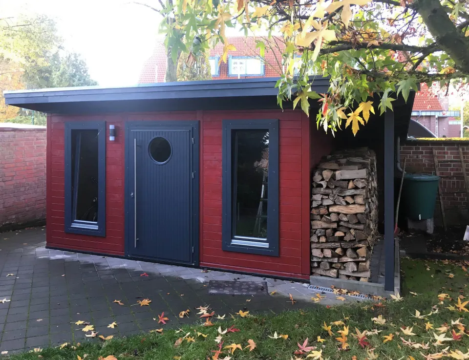 Gerätehaus von BHB, Modell Cara Wesel 2944 P + 100 Sd