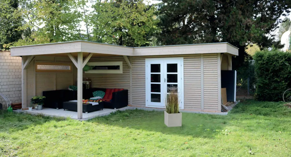 Gartenhaus von BHB, Modell Cara Lomi 3060 F + 300 An