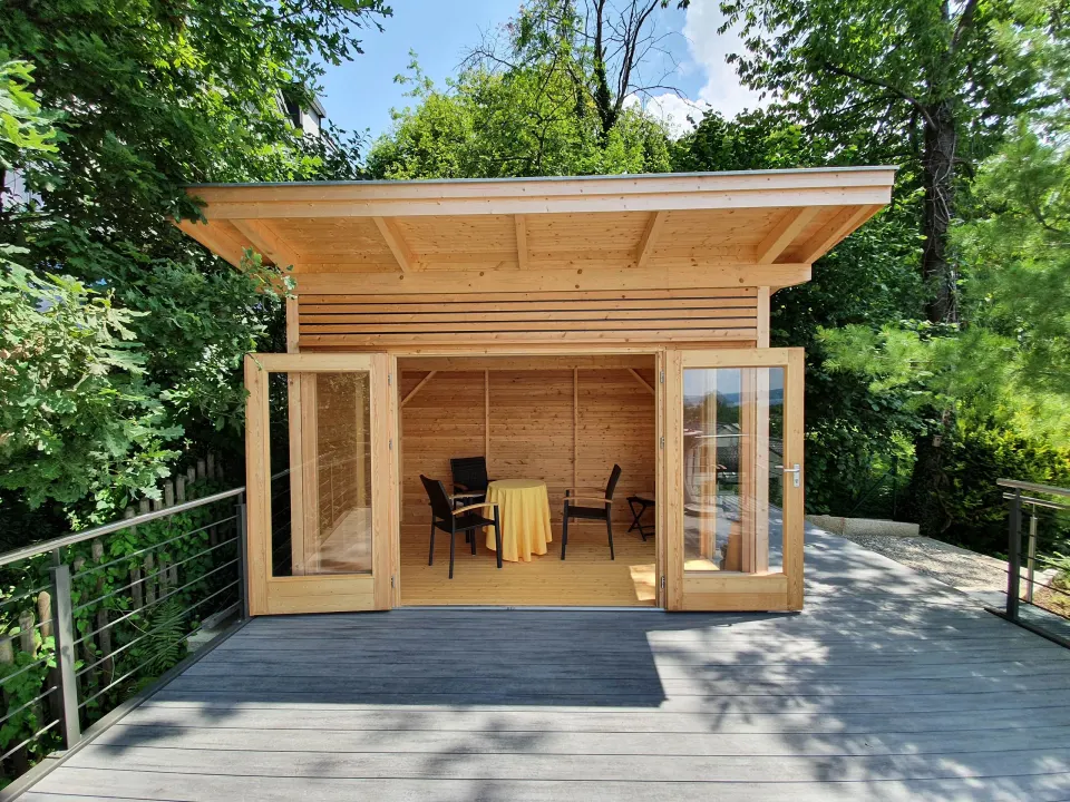 Gartenhaus von BHB, Modell Cara Yoga 2536 P + 70 Vd