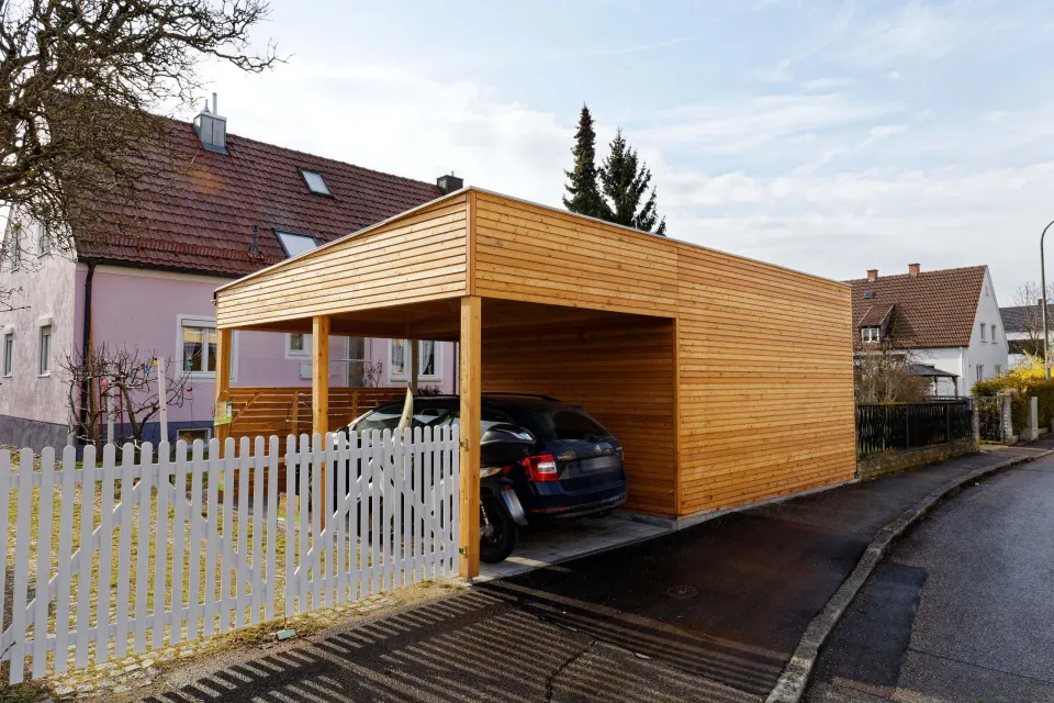 Wiata drewniana BHB, model Carport 5052 P + 312 An, ujęcie 1 z 2
