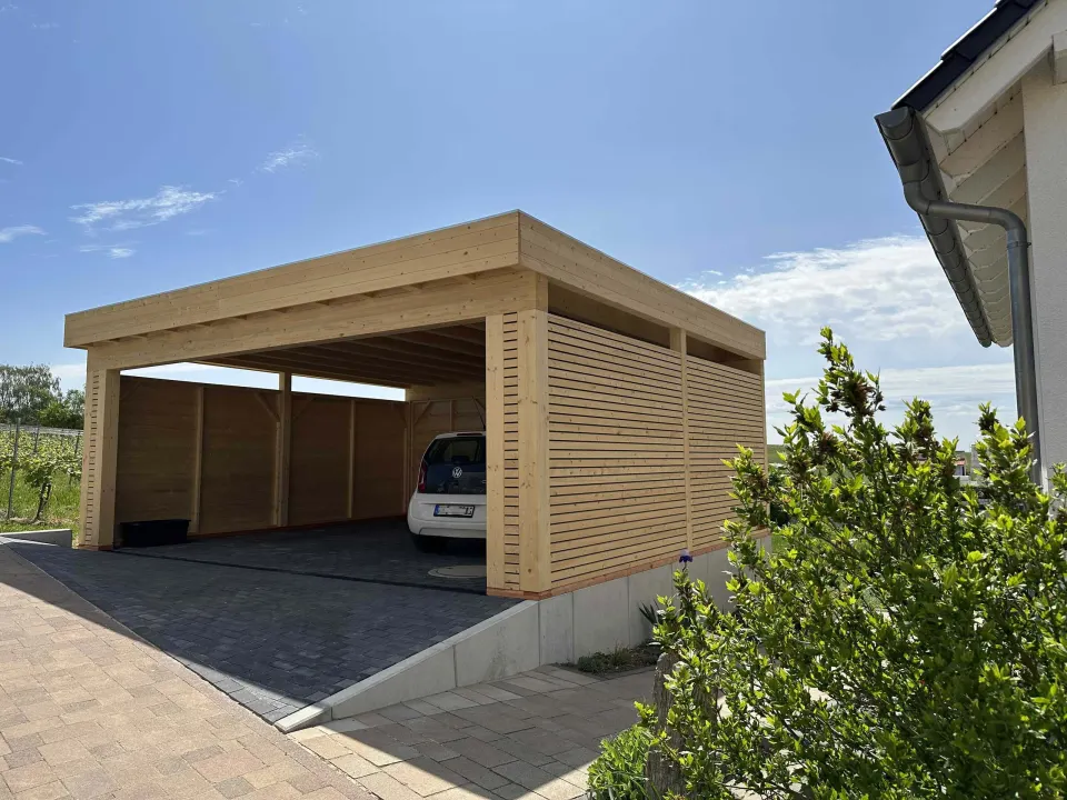 Wiata drewniana BHB, model Carport 6070 F + An, ujęcie 3 z 3