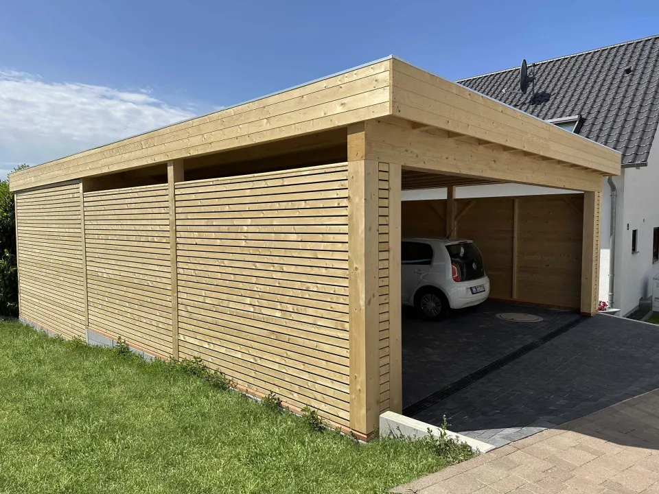 Wiata drewniana BHB, model Carport 6070 F + An, ujęcie 1 z 3