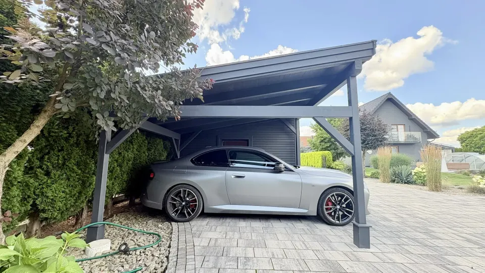 Wiata drewniana BHB, model Carport Arco, ujęcie 2 z 6