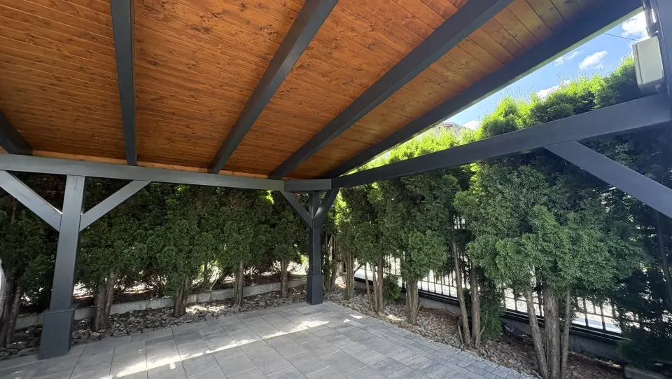 Wiata drewniana BHB, model Carport Arco, ujęcie 6 z 6