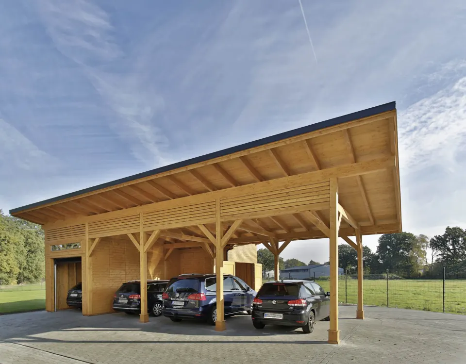 Wiata drewniana BHB, model Carport Butterfly, ujęcie 4 z 4