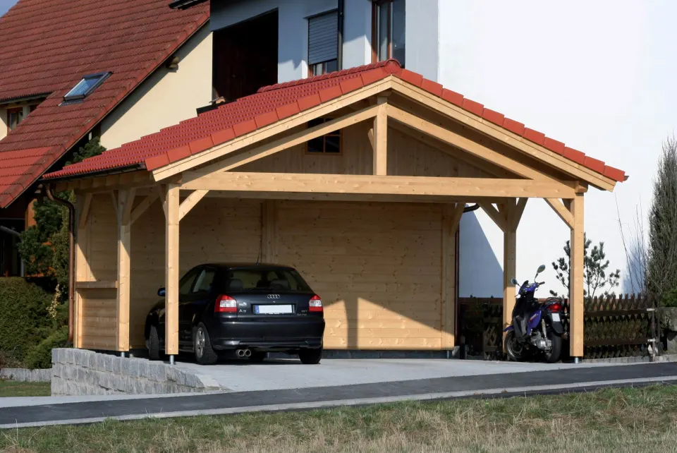 Wiata drewniana BHB, model Carport Prestige 5950 S