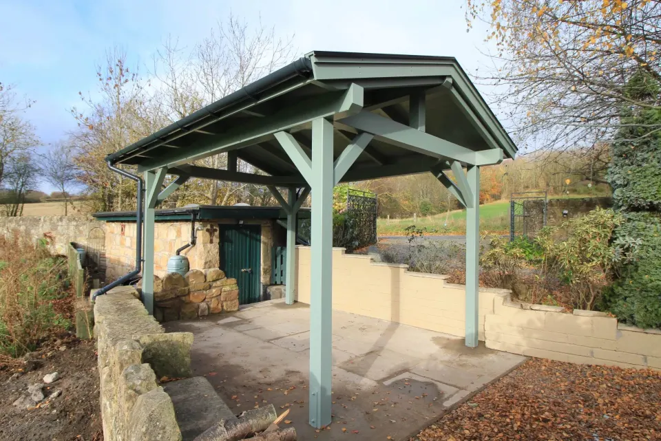 Wiata drewniana BHB, model Carport Scotland, ujęcie 2 z 2